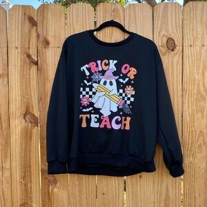 TRICK OR TEACH Sweater, Only worn once